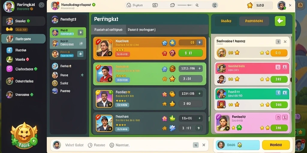 Tampilan utama QTGAME yang menarik dan intuitif.